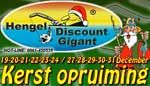 Kerstopruiming en evenementen bij de Hengeldiscount Gigant